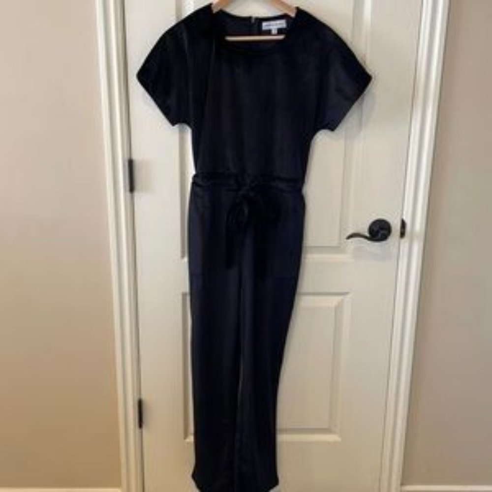 Piper & Scoot black velvet jumpsuit size Small